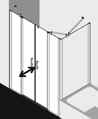 Kermi shower enclosure, PEGA PEPTF TVDR