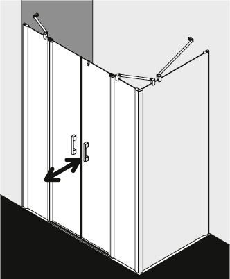 Kermi shower enclosure, PEGA PEPTF TWDR