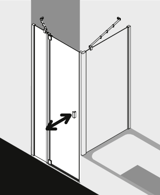 Kermi shower enclosure, RAYA RA1GL TVD