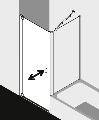 Kermi shower enclosure, RAYA RA1WL TVD