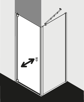 Kermi shower enclosure, RAYA RA1WL TWD