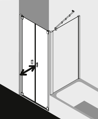 Kermi shower enclosure, RAYA RAPTDL TVD
