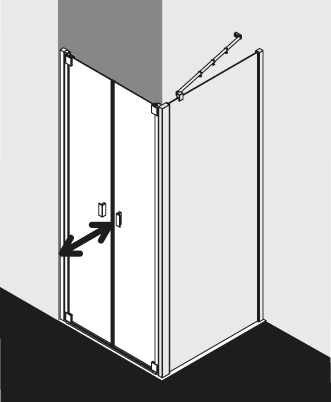 Kermi shower enclosure, RAYA RAPTDL TWD