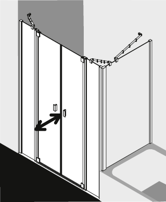 Kermi shower enclosure, RAYA RAPTF TVDR