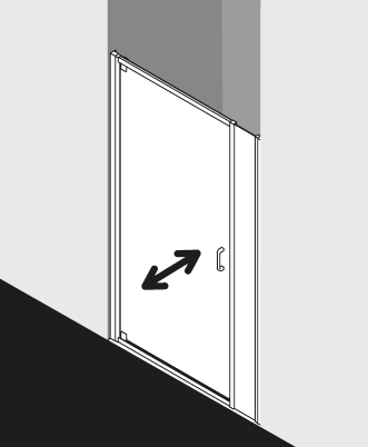 Paroi de douche Kermi STINA ST1OPL