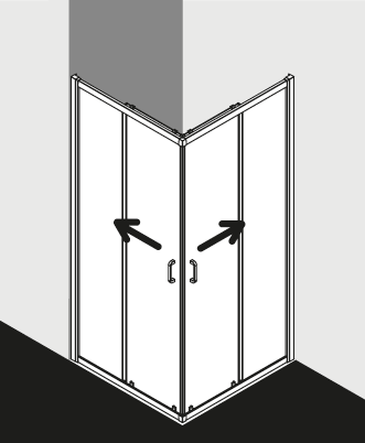 Paroi de douche Kermi STINA STED4