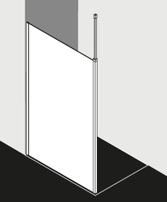 Paroi de douche Kermi – WALK-IN XB WDW